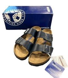  Birkenstock Sandals Arizona BS Dark Blue Size NEW In Box Size 37 US 6-6.5