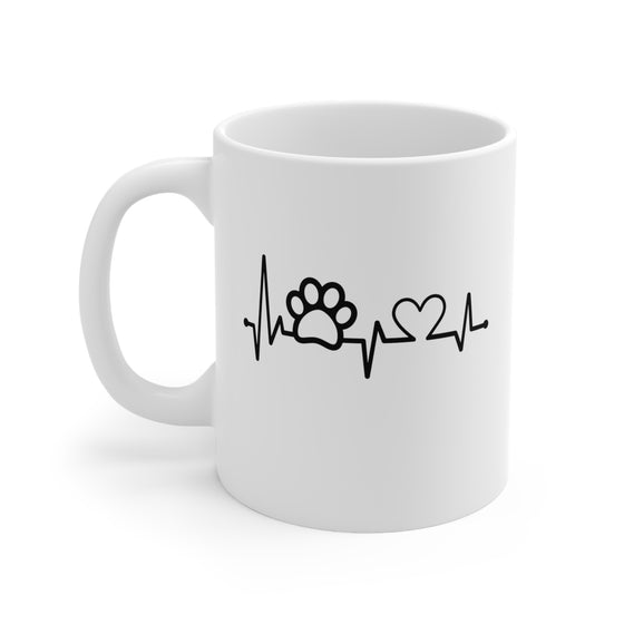 Dog Heartbeat Mug | Dog Lover Coffee Mug | Dog Mom Gifts | Animal Lover | Gifts Under 20 | Animal Enthusiast