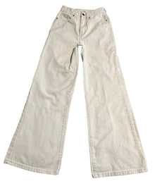  Cotton On Jeans Womens Size 2 White Long Wide Leg Flare High Rise Denim Pants
