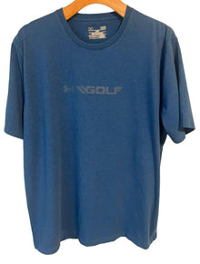  Under Armour T Shirt Mens Large Blue Short Sleeve Graphic Logo UA Golf Tee