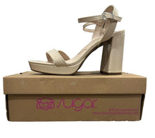  Sugar Heels Women's Vallentina Dress Sandals Bone Beige Size 7.5 New In Box