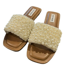  Steve Madden Knicky Sandal Pearls Size 7.5 Women’s New W/Box