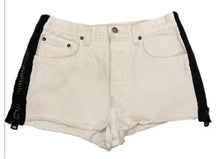  Carmar Denim Shorts Womens Size 28 White High Waist Wide Zipper Jean Shorts